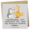 Mr. & Mrs. Panda Klappkarte Logopädin Superkraft - Grau Produktbild-Vorschau 1
