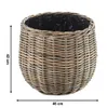 Kobolo Pflanzkorb 46 cm VERDANA Rattan Kubu Grey rund – Produktbild-Vorschau 3