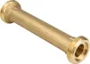A brass pipe fitting with threaded ends, isolated on a white background. Anteprima dell’immagine prodotto