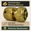 Mosazný zásuvný systém 3/4" palcová rychlospojka bez Náhled obrázku produktu 3