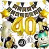 Dekorationsset - Luftballons - 40. Geburtstag - Gold und Produktbild-Vorschau 1