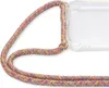A close-up of a phone case with a colorful braided lanyard attached. Produktbild-Vorschau