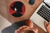 MuchoWow® Mauspad Mousepad Rot - Frau - Schwarz - Porträt Produktbild-Vorschau 3