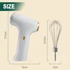 Edelstahl Schneebesen Wiederaufladbare Küche Handmixer Produktbild-Vorschau 2