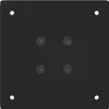 A top-down view of four black metal table legs with screw holes. Náhled obrázku produktu