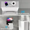 Strex WC Rolhouder met Plankje - Zwart - Zelfklevend / Productafbeelding-voorbeeld 8