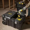 A person is placing a tool into a large black tool chest with wheels. Anteprima dell’immagine prodotto