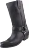 A black leather boot is shown against a white background. Voir les images du produit