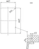 Technical drawing showing dimensions and a detail of a sink or similar product. Anteprima dell’immagine prodotto