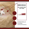 A close-up of a pet's fur with a product application, accompanied by marketing text and icons. Produktbild-Vorschau