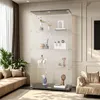 INONEFT Glazen vitrine met slot, dubbele deur, 4 etages, Productafbeelding-voorbeeld 4