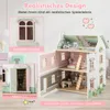 COSTWAY Maison de poupées en bois, Maison de poupées 3 Voir les images du produit 5