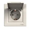 presa 2p+PE con sportello, crema Schneider Asfora Anteprima dell’immagine prodotto 2