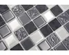 Glasmosaik mit Naturstein CM M422 30,2x32,7 cm mix grau Produktbild-Vorschau 5