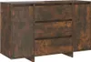 vidaXL Příborník se 3 zásuvkami Kouřový dub 120x41x75 cm Náhled obrázku produktu 2