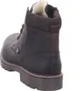 A brown leather boot with laces and a zipper. Produktbild-Vorschau