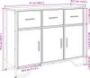 vidaXL Příborník Sonoma dub 97x32,5x74,5 cm Materiál na Náhled obrázku produktu 7