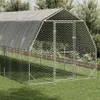 vidaXL Kurník se střechou 2,5x6x2,25 m Pozinkovaná ocel Náhled obrázku produktu 1