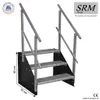 3 Stufen Standtreppe Modell 1 freistehend schwarz Treppe Produktbild-Vorschau 1