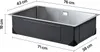 A diagram of a kitchen sink with dimensions indicated by text and lines. Produktbild-Vorschau
