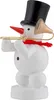 Schneemann Musikant mit Posaune (8cm) von Zenker Volkskunst Produktbild-Vorschau 3