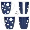Pula dunkelblau Punkte 6er Set Kaffeebecher 300ml Produktbild-Vorschau 3
