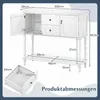 COSTWAY Vintage console tafel met 2 lades en 2 kastjes, Productafbeelding-voorbeeld 3