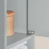 SoBuy Badezimmer-Hochschrank BZR34-HG mit Regal und Holzbehälter im Grau Produktbild-Vorschau