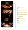 A smartphone screen protector with a graphic design of a samurai lion's head, alongside a list of its features. Produktbild-Vorschau