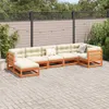 7-tlg. Garten-Sofagarnitur mit Kissen Wachsbraun Produktbild-Vorschau 2