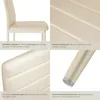 6 jídelních židlí Imitace kůže - béžová Náhled obrázku produktu 5