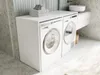 DORA Armoire pour machine à laver largeur 130 cm blanc mat Voir les images du produit 1