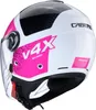 Caberg Riviera V4 X Jet Helmet Alpha White / Black-Fuchsia Podgląd zdjęcia produktu 3