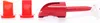 A set of red and white plastic tools, likely for dispensing or applying substances. Anteprima dell’immagine prodotto
