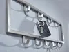 Wieszak ścienny metalowy srebrny 50x20x4 cm design hall Podgląd zdjęcia produktu 5