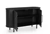 Kommode Schwarz - Mangoholz - 140x45x76cm - Kommode Merel - Produktbild-Vorschau 3