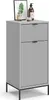 Badschrank Vicco Eliza Grau 40 x 87 cm mit Tür und Produktbild-Vorschau 7