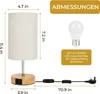 Nachttischlampe, Tischlampe mit USB A+C-Ladeanschlüssen, Produktbild-Vorschau 6