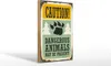 Holzschild Retro 20x30cm Caution dangerous animals Produktbild-Vorschau 2