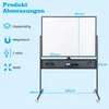 COSTWAY Dwustronna tablica mobilna, 120 x 90 cm, tablica Podgląd zdjęcia produktu 2