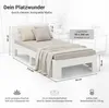 Homestyle4u Holzbett 90x200 Einzelbett mit Lattenrost Weiss Produktbild-Vorschau 4