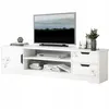 TV-Ständer, weiße Kommode, moderner Standfernseher, 120 cm Produktbild-Vorschau 1