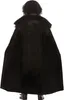 A person wearing a black cloak with fur trim, viewed from the back. Náhľad obrázku produktu