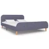 The Living Store Bettgestell Hellgrau Stoff 140x200 cm Produktbild-Vorschau 1