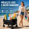 120litrový skládací vozík pro venkovní použití s kolečky, Náhled obrázku produktu 4