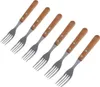 Steakgabeln mit Holzgriff, 6er-Set Produktbild-Vorschau 3