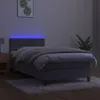 vidaXL Boxspringbett mit Matratze & LED Hellgrau 100x200 cm Produktbild-Vorschau 4