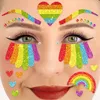 Glitter Face Tattoo Rainbow Gesicht Schminke Schmuck Produktbild-Vorschau 1