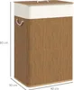 HOMCOM Bambus Wäschekorb mit Deckel 72 L Wäschesammler mit Produktbild-Vorschau 3