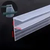 A close-up view of a transparent U-shaped plastic profile, likely a shower door seal, with dimensions indicated by red text. Náhľad obrázku produktu